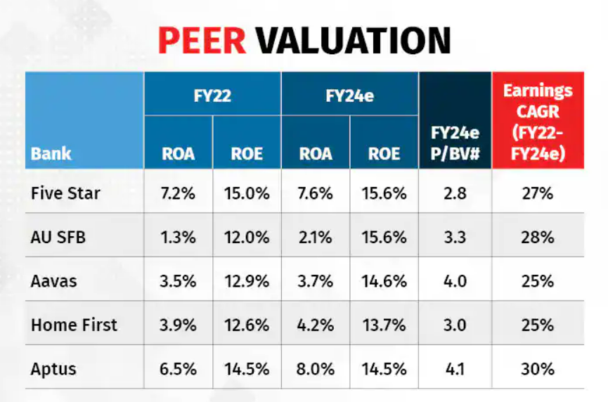 5 star peer valuation anually